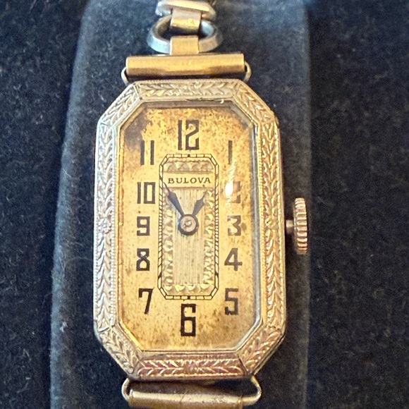 Bulova Silver-Tone Rectangular Watch - Picture 1 of 9